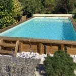 Piscine semi-enterrée