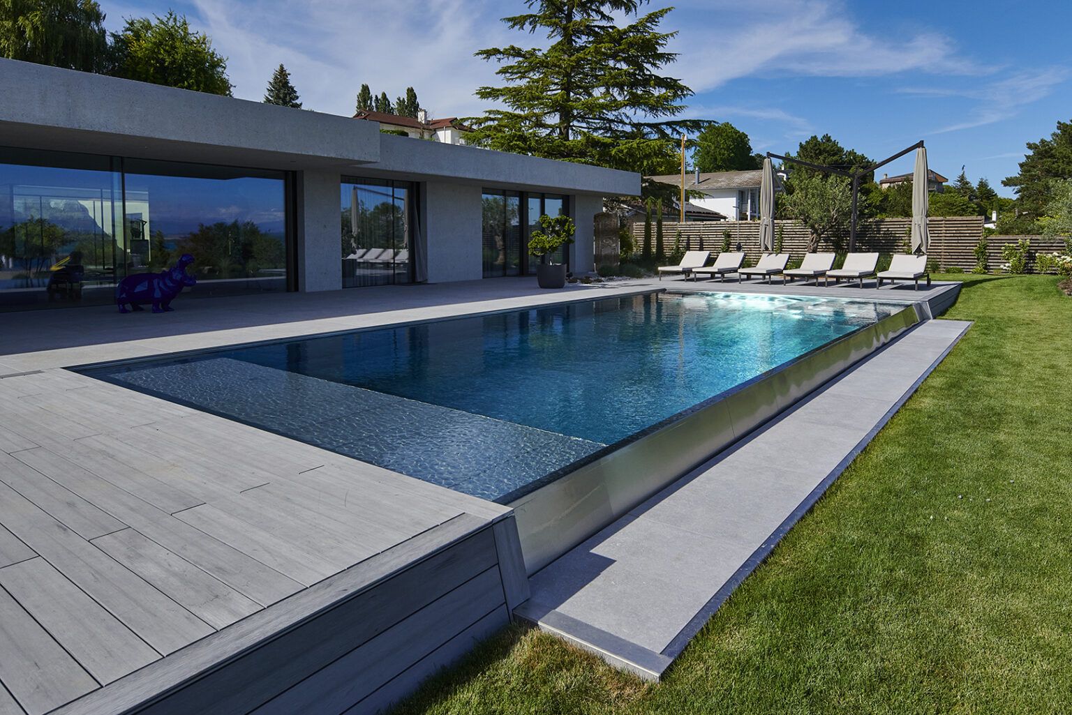 Piscine luxueuse en inox