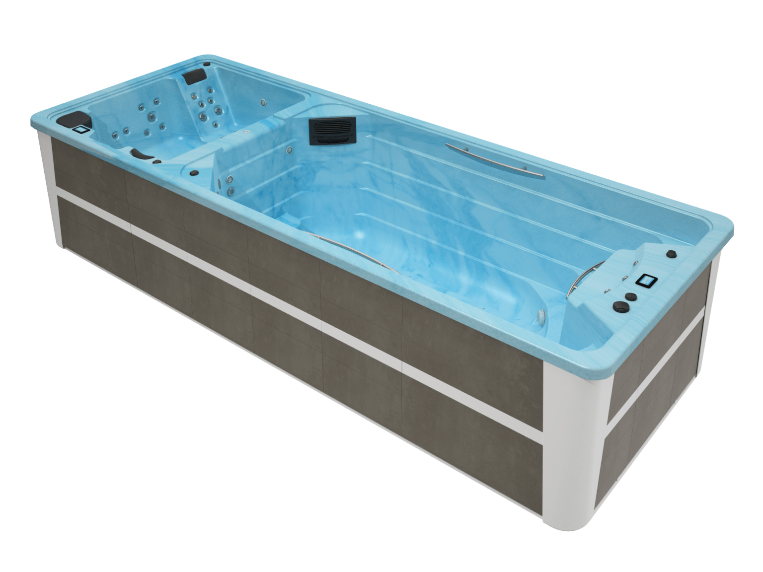 Spa de nage bleu OEWEO