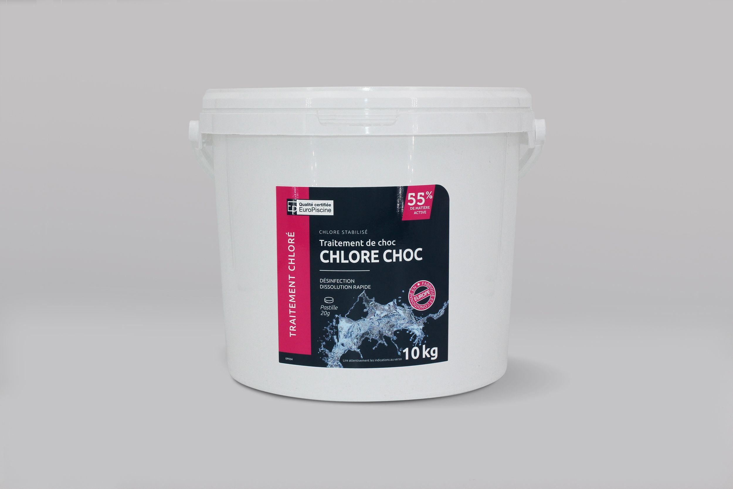 Chlore choc 10 kg - Produit labellisé EuroPiscine