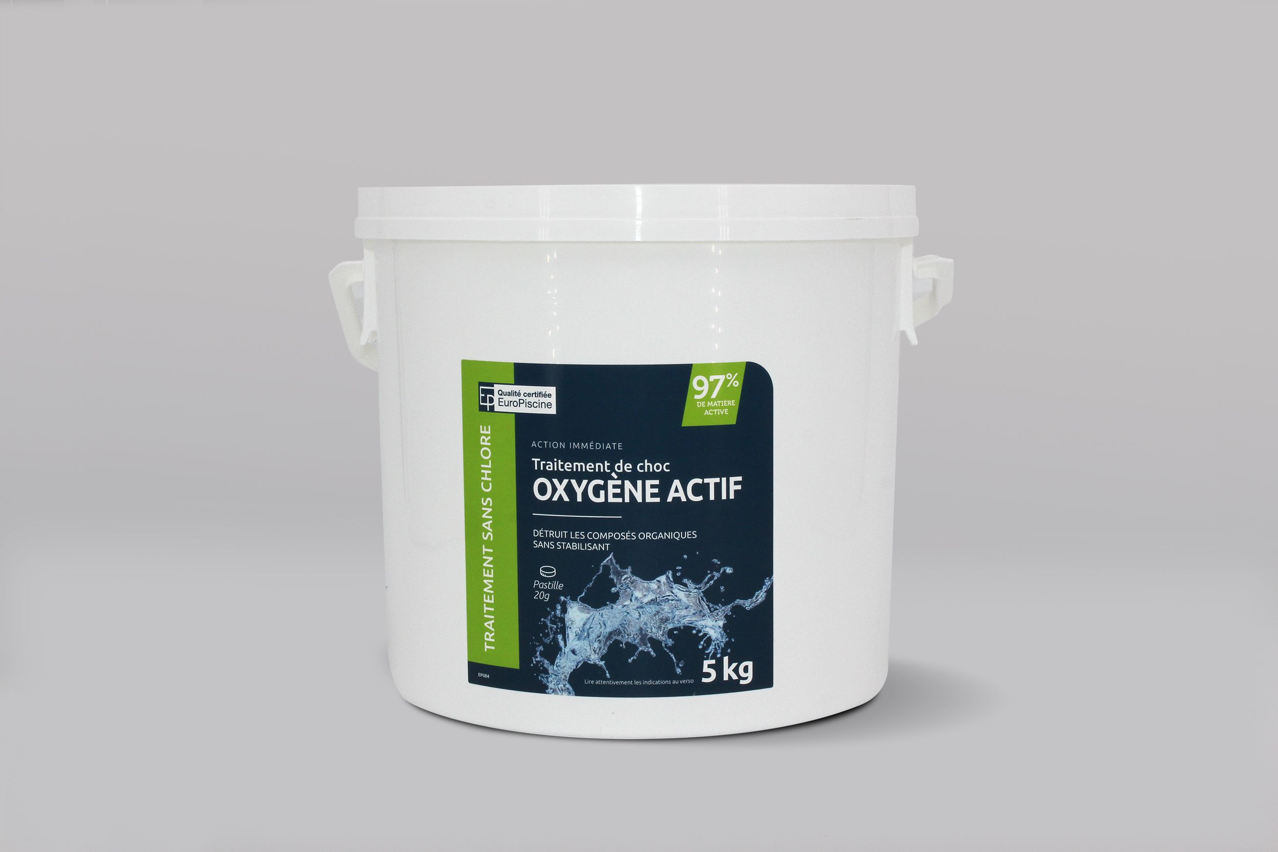 Oxygène actif 5 kg - Produit labellisé EuroPiscine