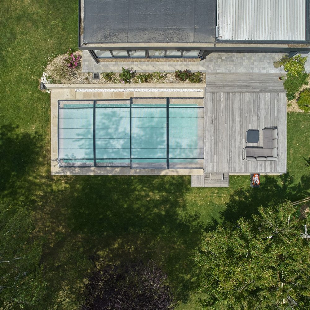 Abri extra-plat sous terrasse